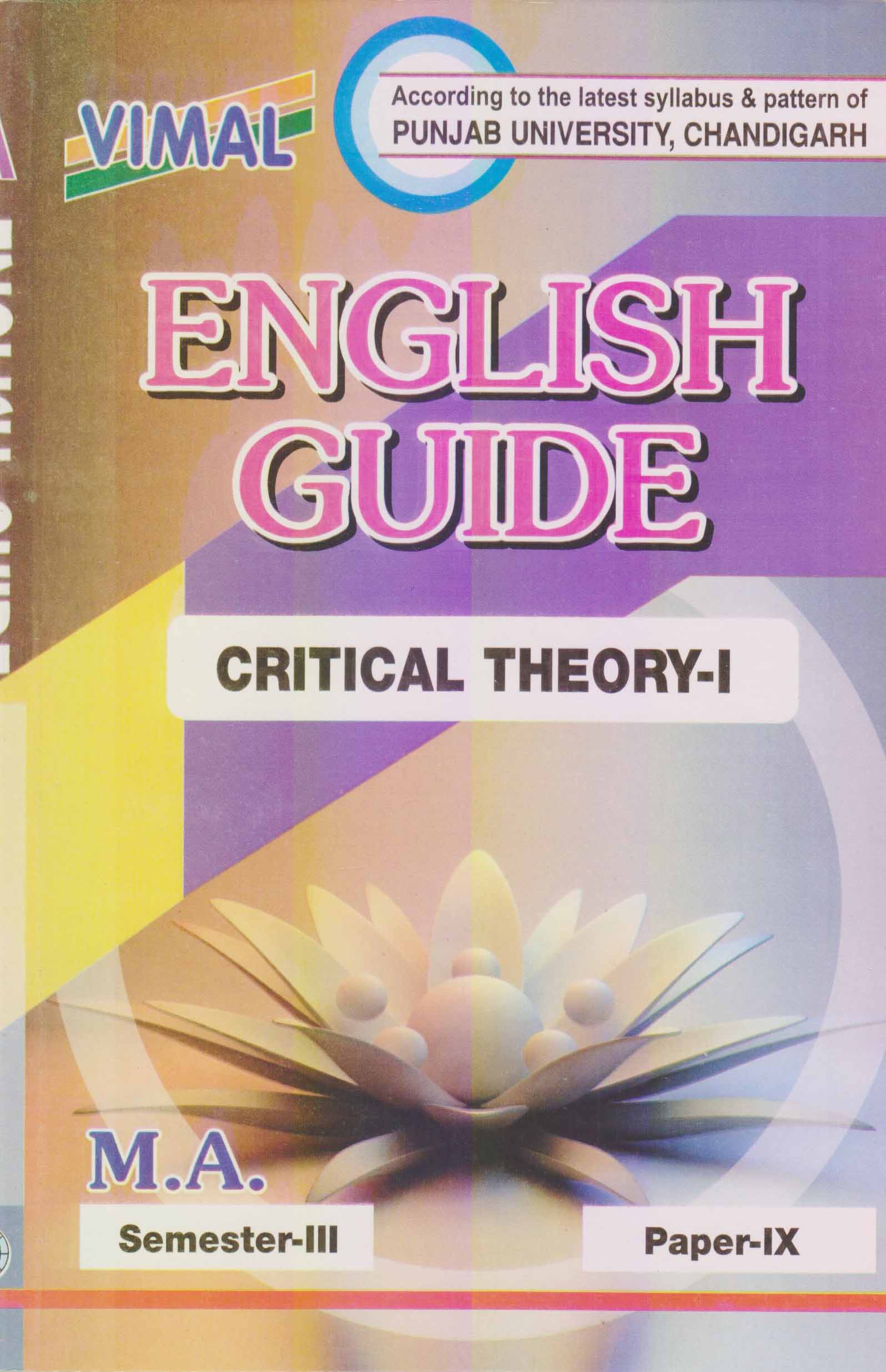 Vimal English Guide Critical Theory -1 for M.A. Sem. 3, (Paper IX) New Edition