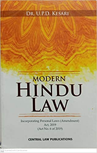 Modern hindu law by DR. U.p.d. kesari central law publications.