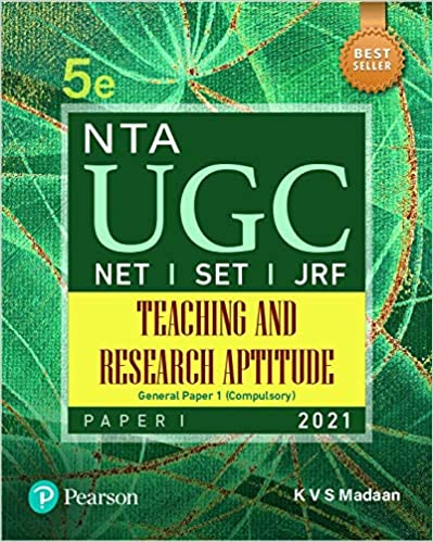 NTA UGC NET/ SET/ JRF : Paper 1 Teaching and Research Aptitude | Fifth Edition | By Pearson K V S Madan 2022